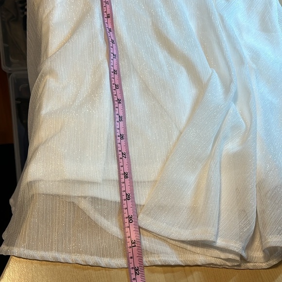 DOUBLE Crazy Tie Back Embroidered Mesh Bodice Dress. Size Medium - Picture 12 of 12